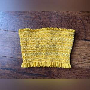 Yellow bandana swim top